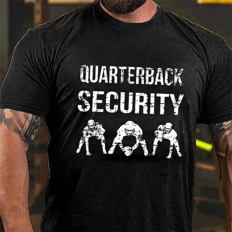 Super Bowl Football Quarterback Security Cotton T-shirt