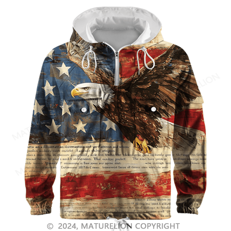 Maturelion Men's Hoodie 3D Patriotic Veteran Hoodie