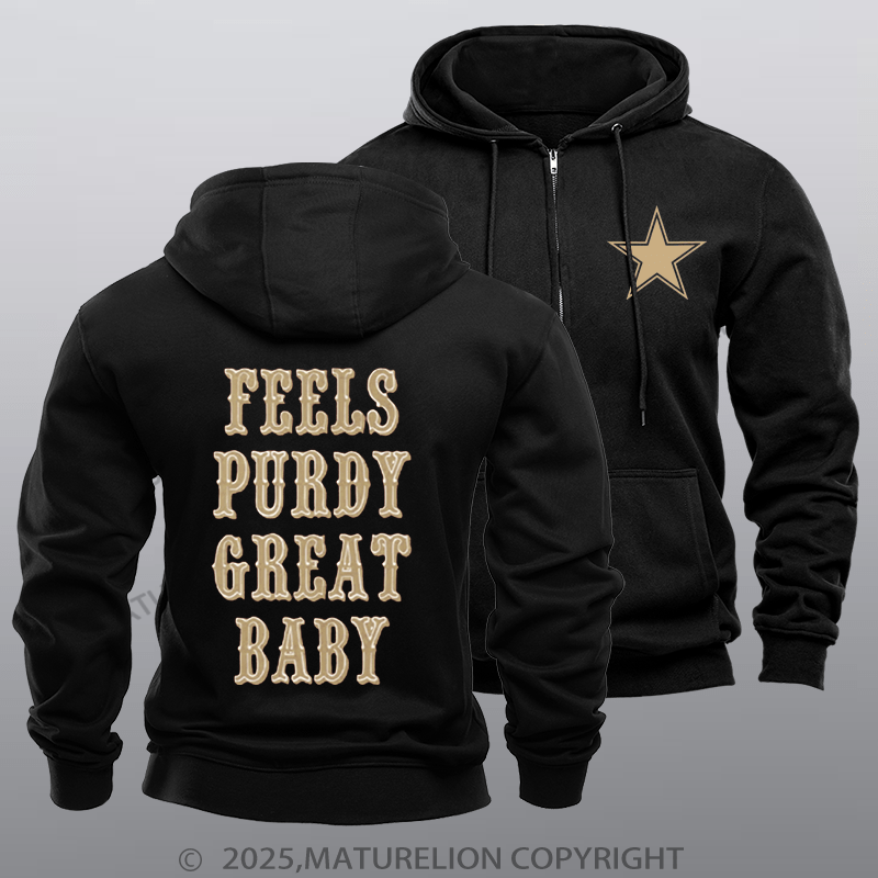 Maturelion Super Bowl Hoodie Feels Purdy Great Baby Essential Zipper Hoodie