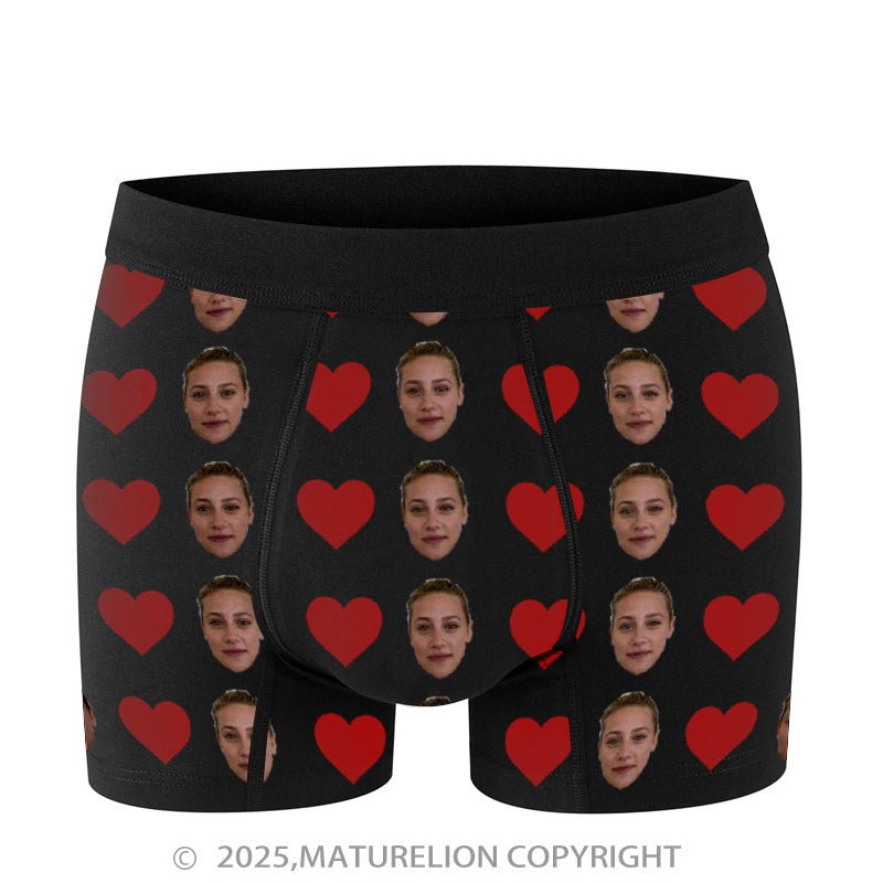 Maturelion Men's Boxers Personalized Photo Underwear