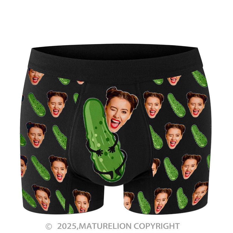 Maturelion Men's Boxers Personalized Underwear with Photo