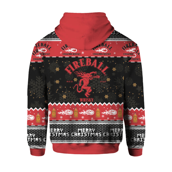 Maturelion Christmas Fireball Whisky Merry Christmas Hoodie