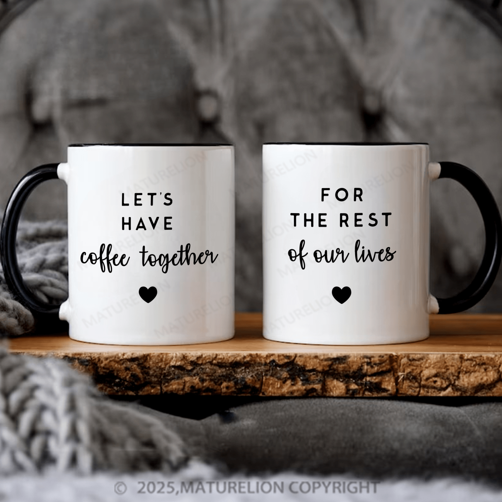 Maturelion Couple Mug Set Custom Couple Coffee Mug Set