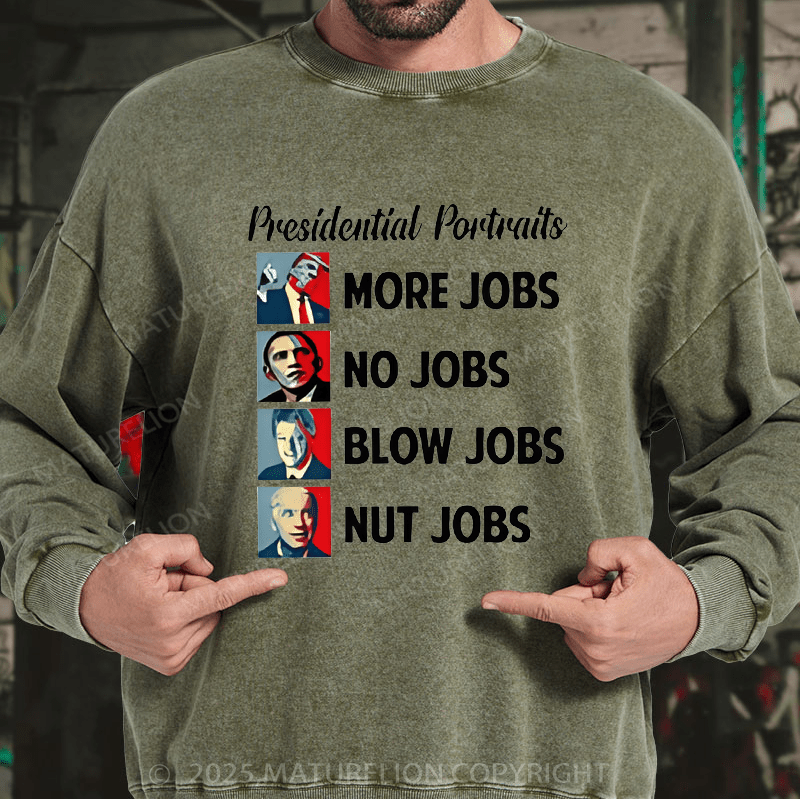 Maturelion Men's Sweatshirts Funny Political Sweatshirts Washed Sweatshirts