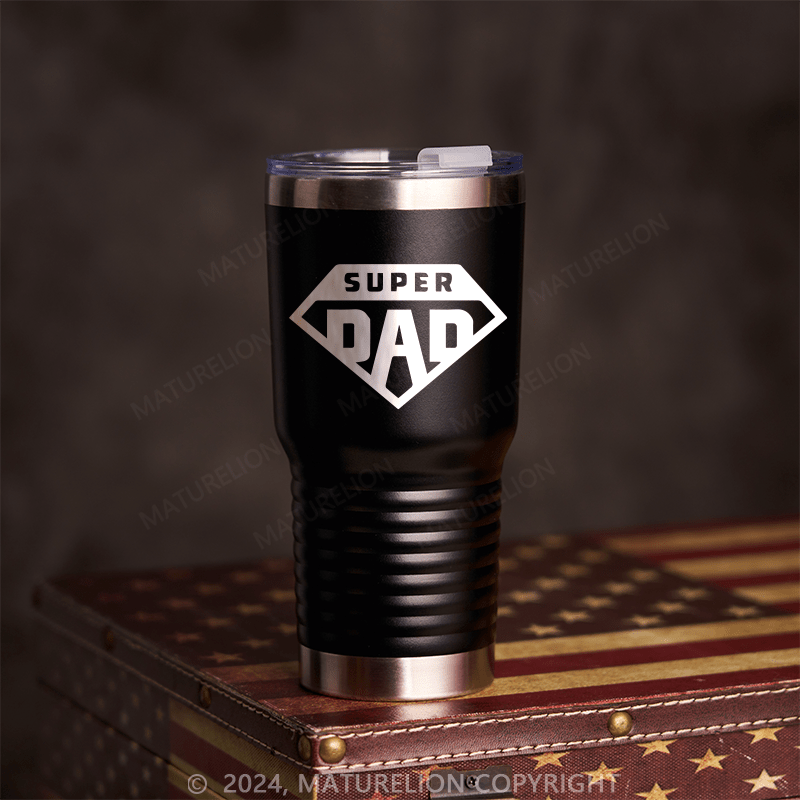 Maturelion Super Dad Laser Engraved Travel Mug