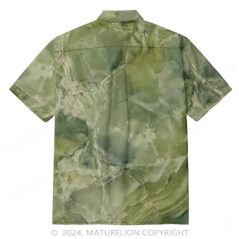 Maturelion Forest Green Unisex button shirt