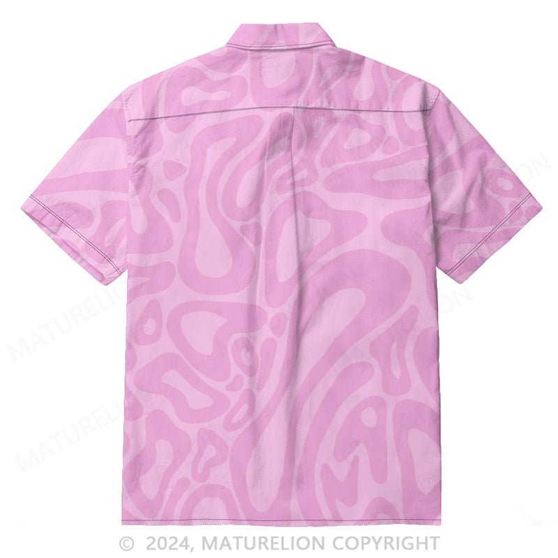 Maturelion Pink Seersucker Short Sleeve Shirt