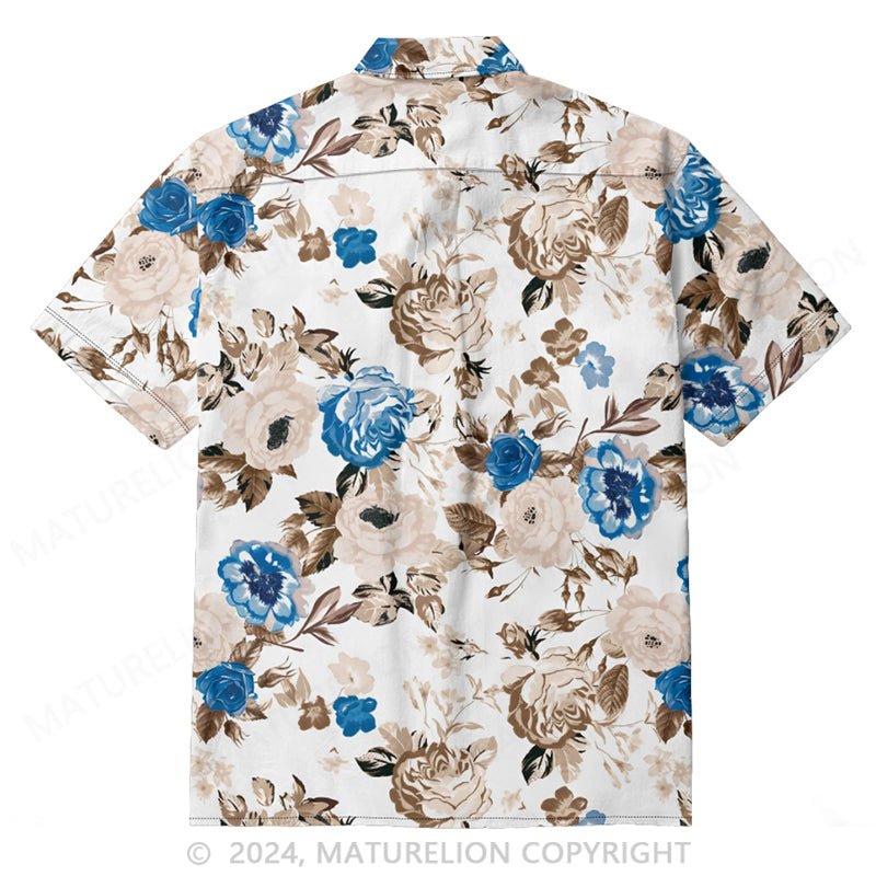 Maturelion Summer custom printed new Hawaiian beachwear men's shirt