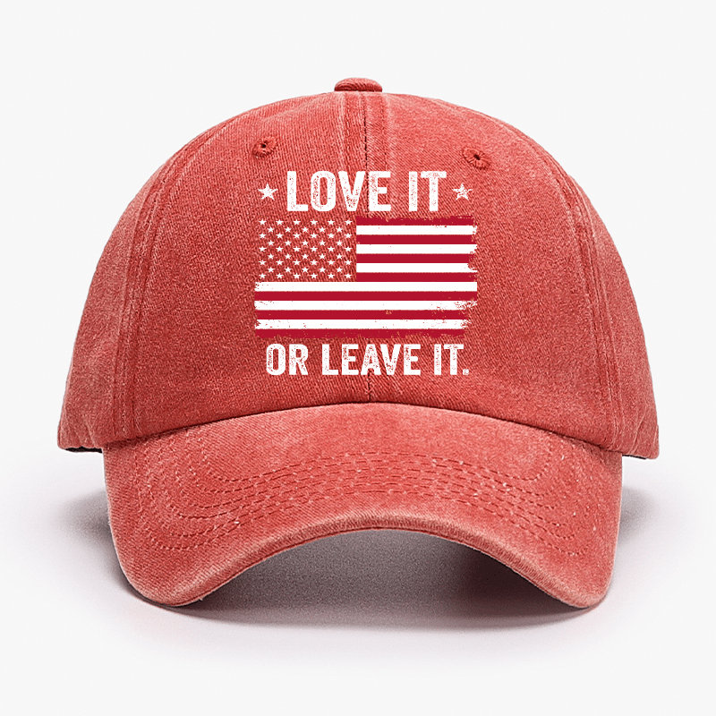 Men'S Love It Or Leave It USA Flag Cap