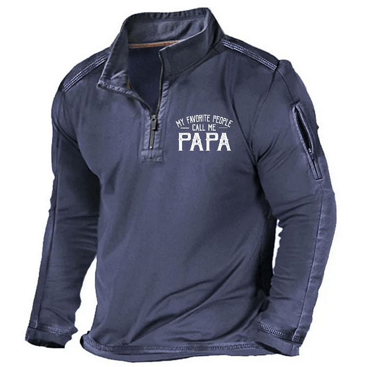 Maturelion Men's Henley Shirt My Favorite People Call Me Papa Henley Shirt