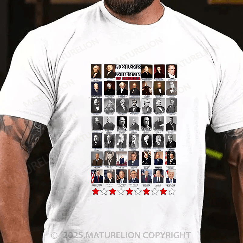 Maturelion Men¡®s T-shirt Presidents T-Shirt  Cotton T-shirt