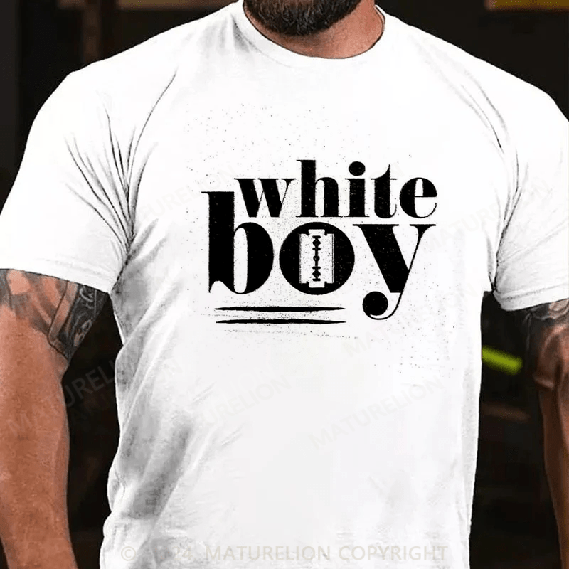 Maturelion white boy Cotton T-shirt