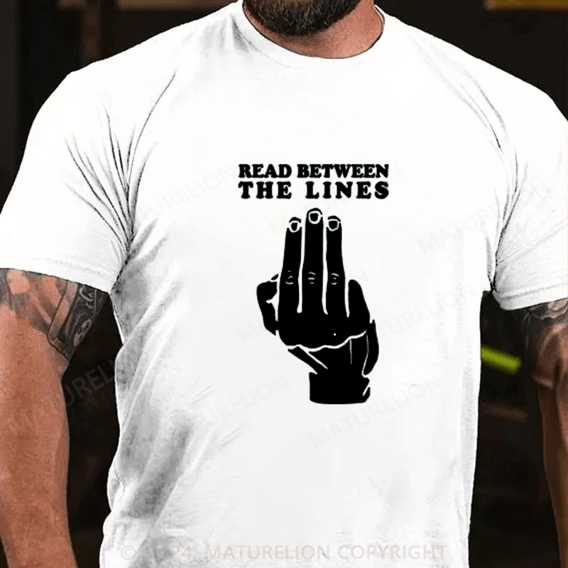 Maturelion read between the lines Cotton T-shirt