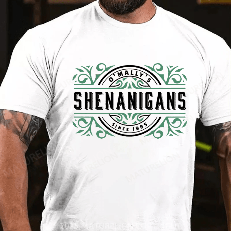 Maturelion St Patrick's T-shirt Men's Personalized Irish Shirt Family Name Custom Shenanigans Shirt