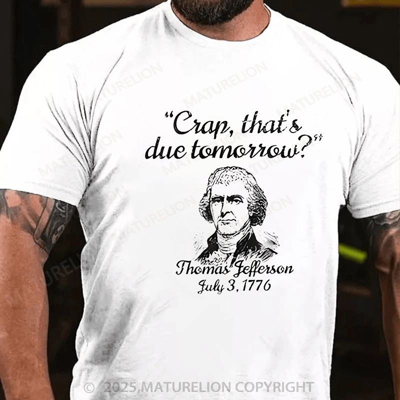 Maturelion Men¡®s T-shirt Thomas Jefferson T-Shirt  Cotton T-shirt