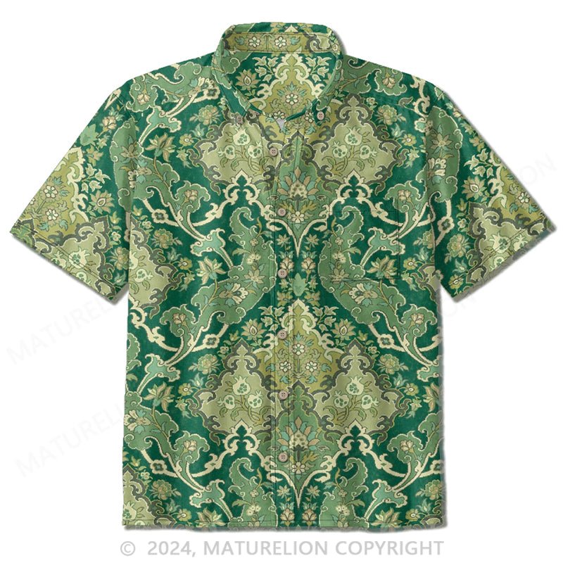 Maturelion Printed Vintage Hawaiian Shirt