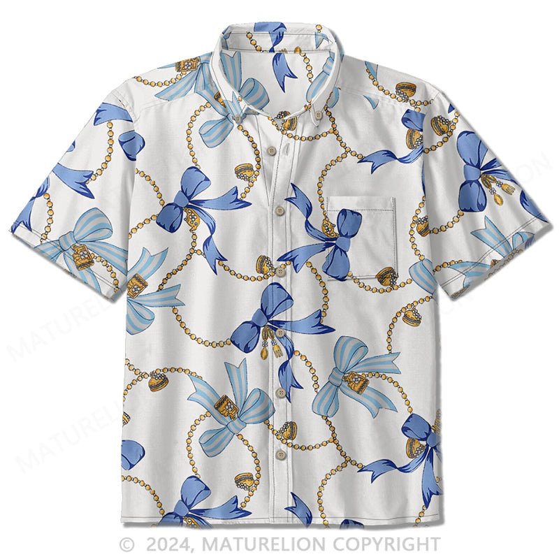 Maturelion 100% Cotton Short Sleeve Printed Shirt