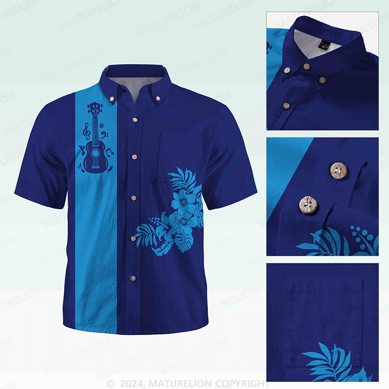 Maturelion Men's Hawaiian Shirt Men's Shirt Summer Shirt Casual Shirt