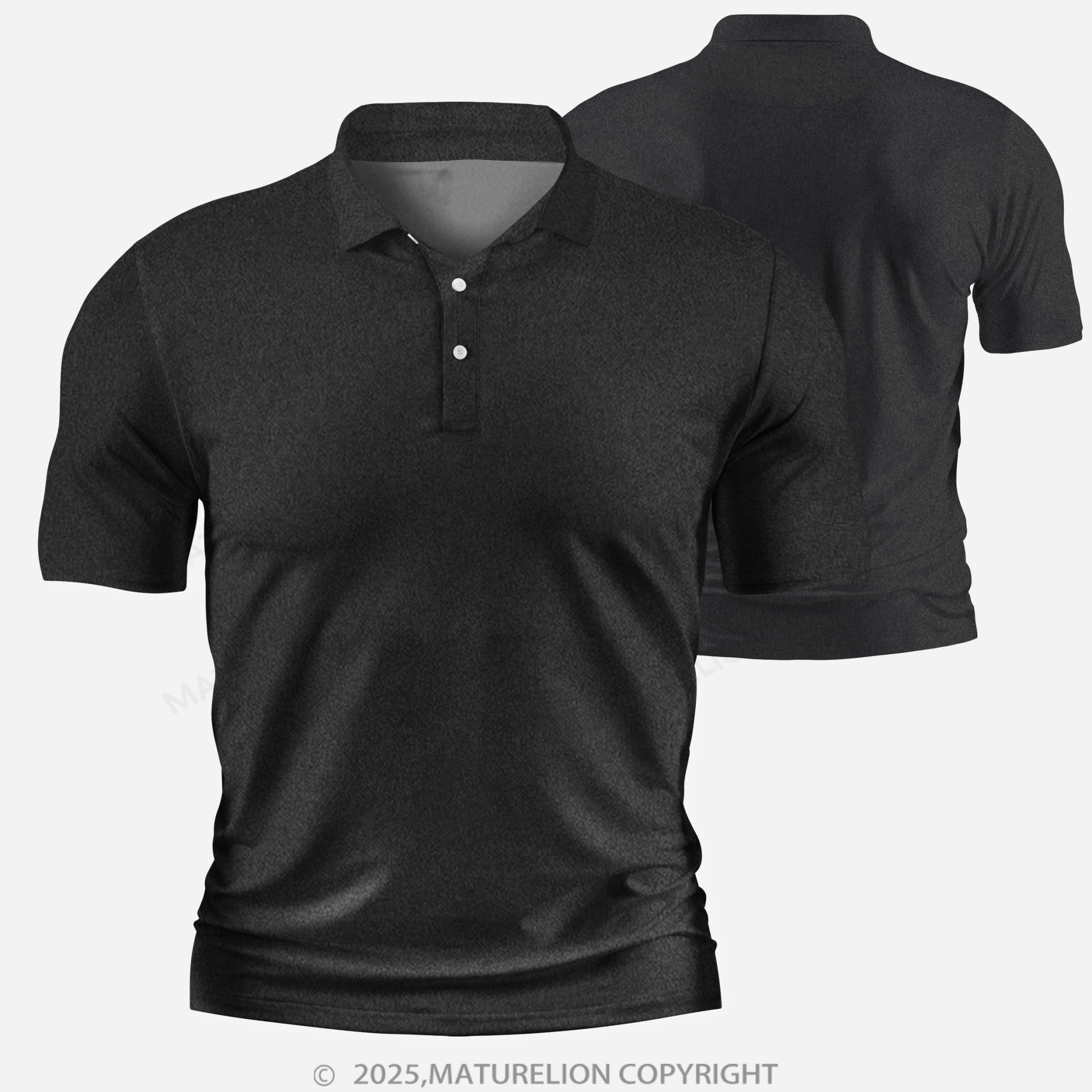 Maturelion Men's Polo Shirt Essential V-Neck Polo Shirt