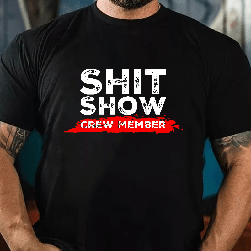 Sh*t Show Crew Member Print Cotton T-shirt