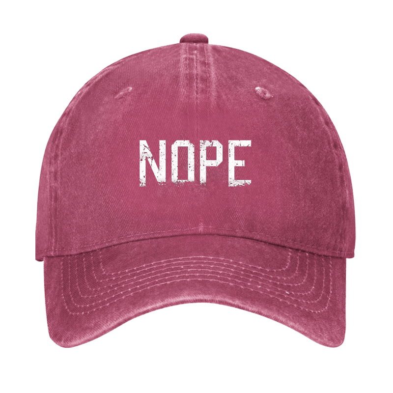 Nope Funny Sarcastic Cap