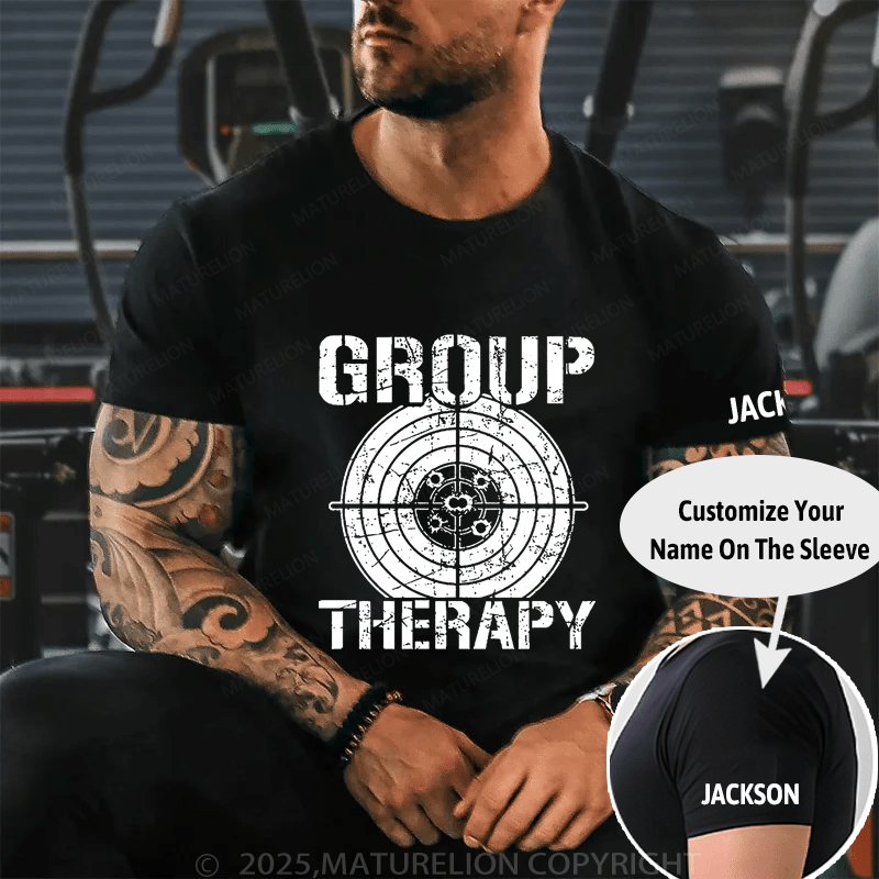 Group Therapy Men's Cotton T-shirt (Free Customization)