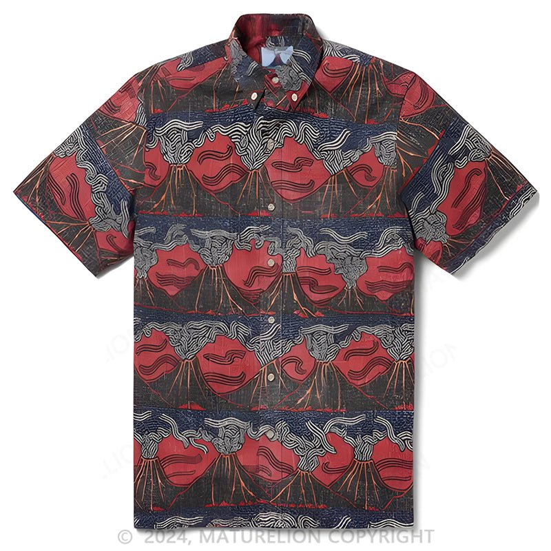 Maturelion Red Men's Hawaiian Shirt