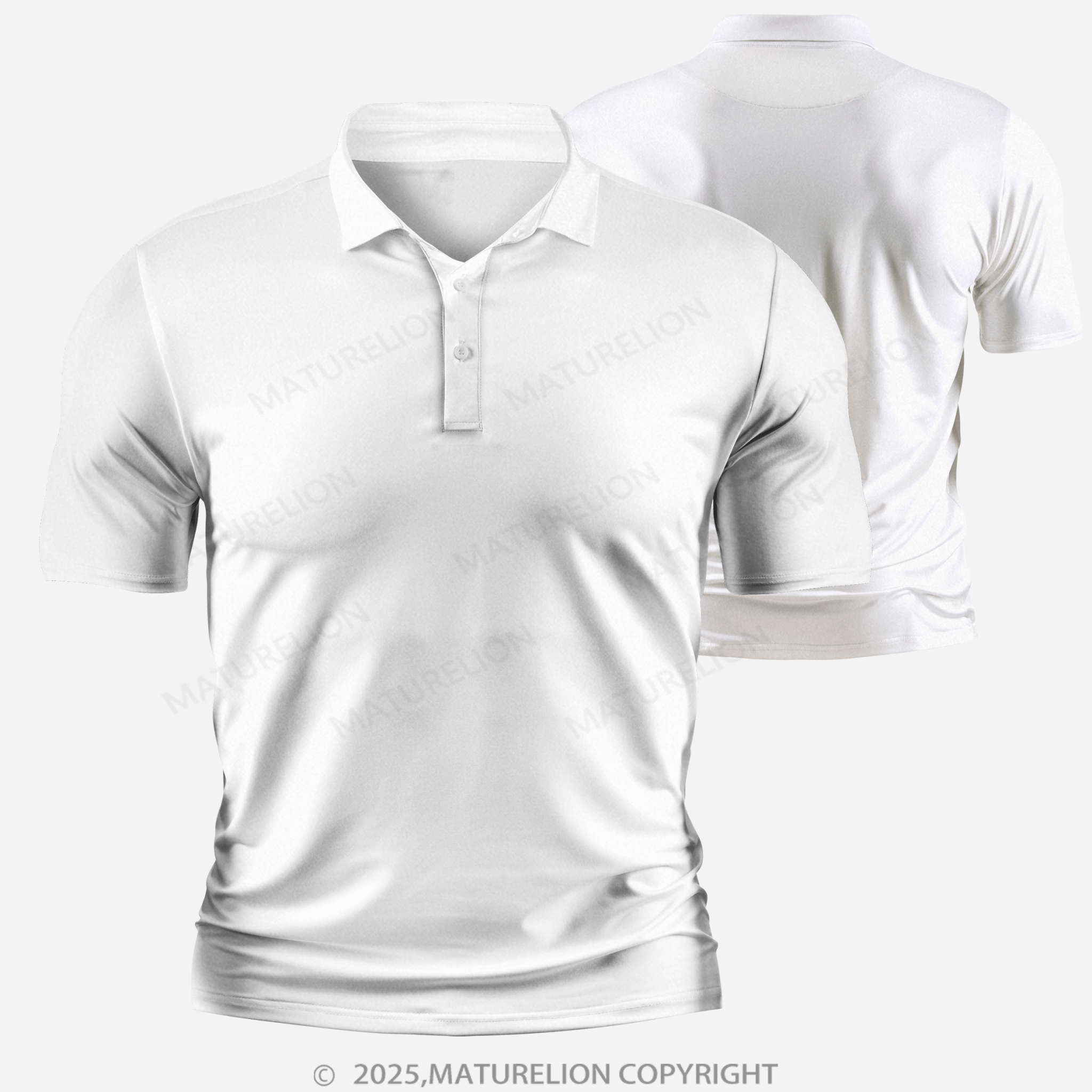 Maturelion Men's Polo Shirt Essential V-Neck Polo Shirt