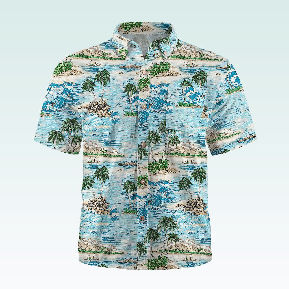 Maturelion Men's Hawaiian Shirt Spooner Tailored Camp Shirt