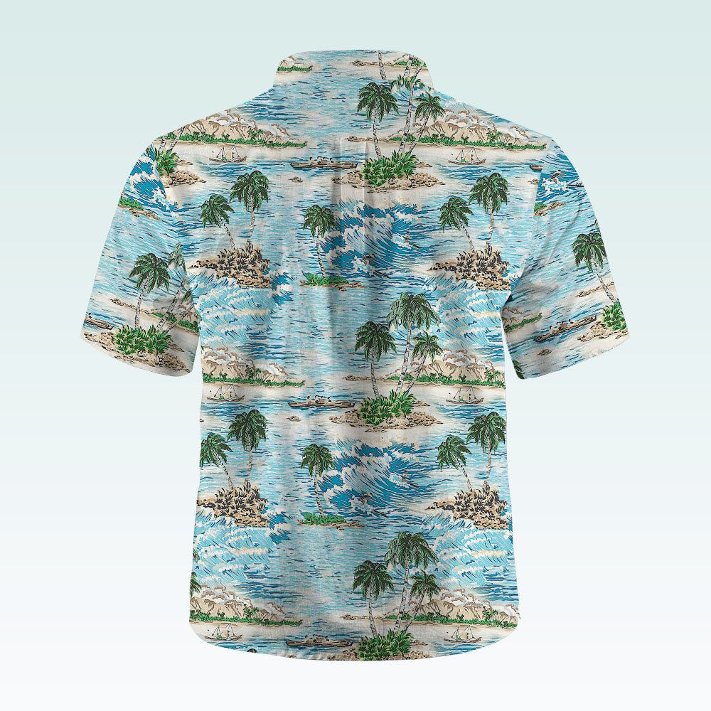 Maturelion Men's Hawaiian Shirt Spooner Tailored Camp Shirt