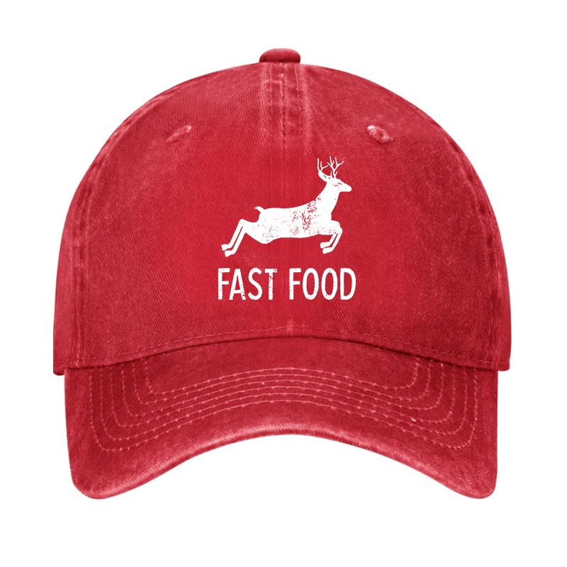 Fast Food Deer Print Cap