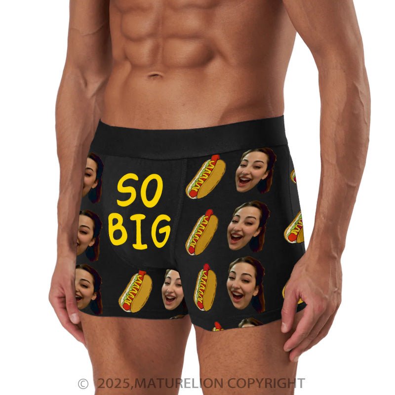 Maturelion Men's Boxers Custom Image Tease Underwear