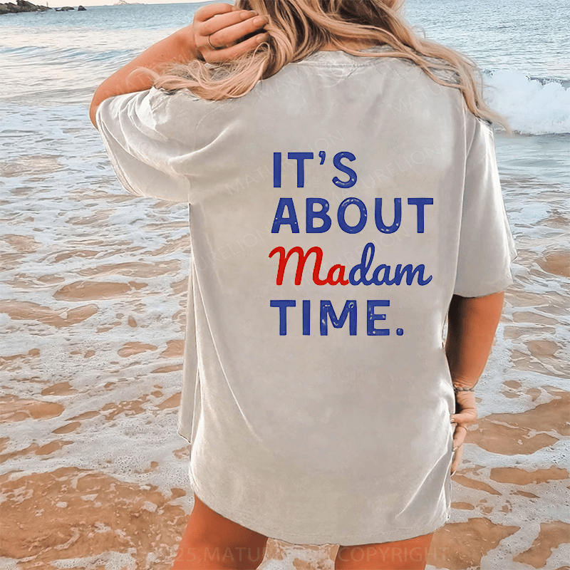 Maturelion Won's T-shirts Madam President 2024 Election T-Shirt  Washed T-Shirt