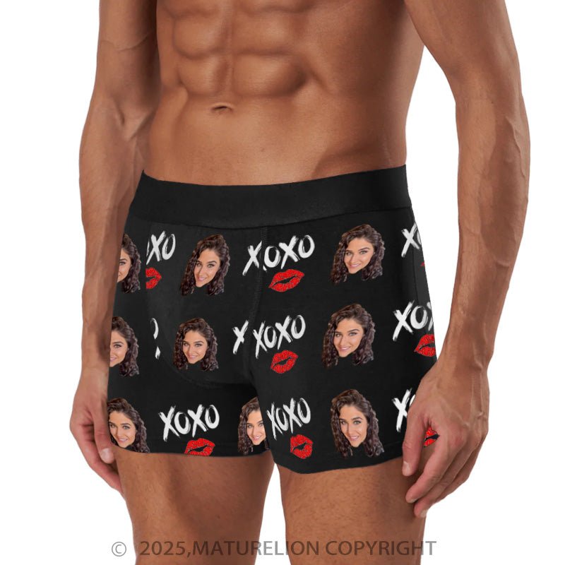 Maturelion Men's Boxers Photo Custom Underwear