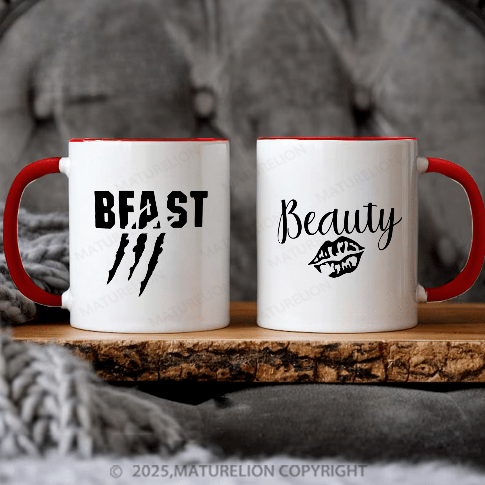 Maturelion Couple Mug Set Beauty & Beast Mug Set