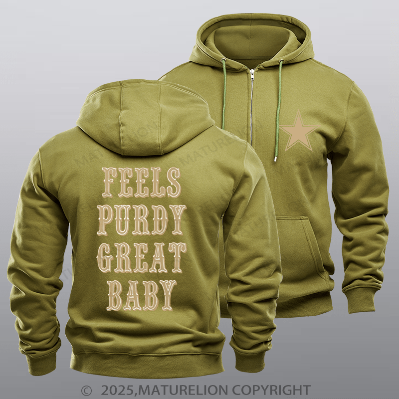 Maturelion Super Bowl Hoodie Feels Purdy Great Baby Essential Zipper Hoodie