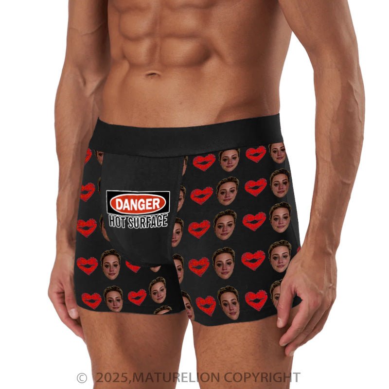 Maturelion Men's Boxers Photo Underwear Custom Attraction Design