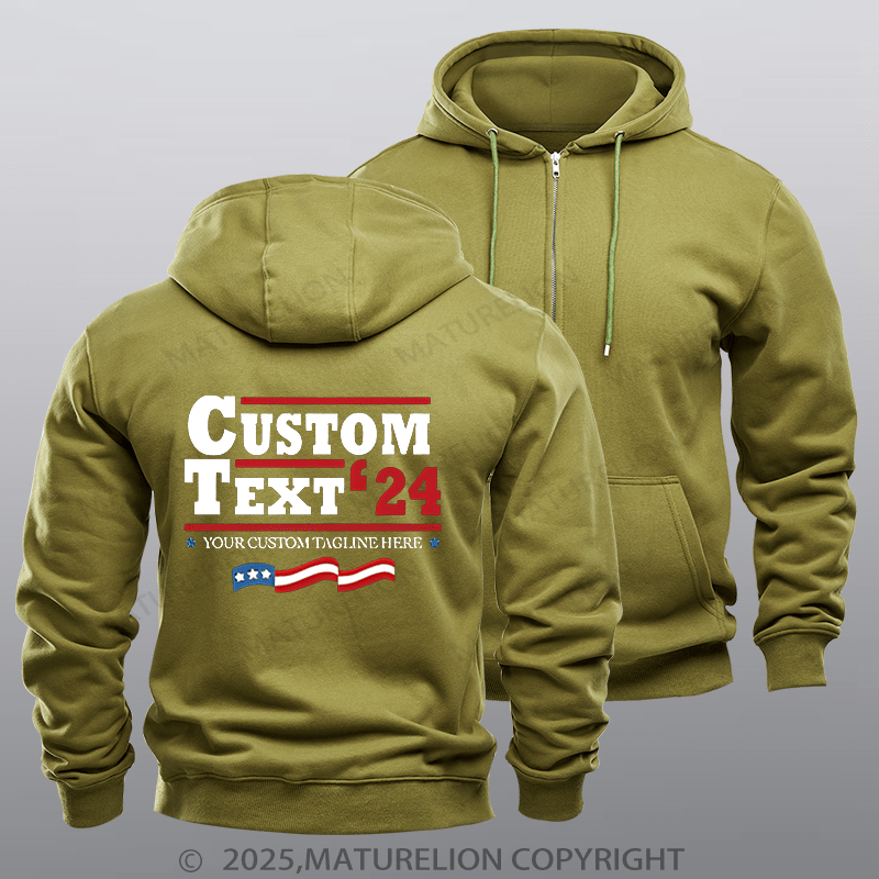 Maturelion  Men's Hoodie Personalized Election Hoodie  Zipper Hoodie