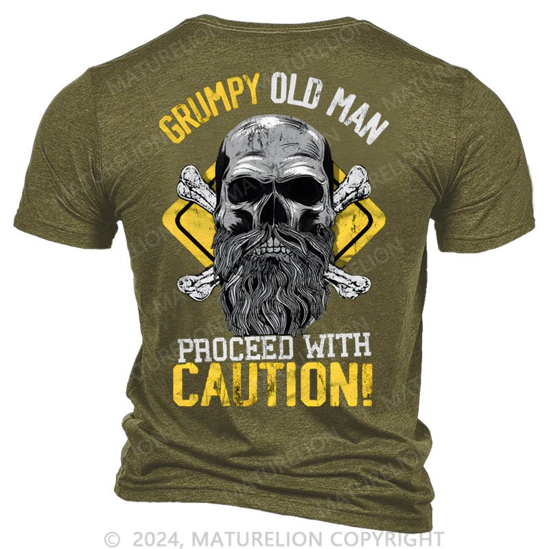 Maturelion Caution Grumpy Old Man T-shirt