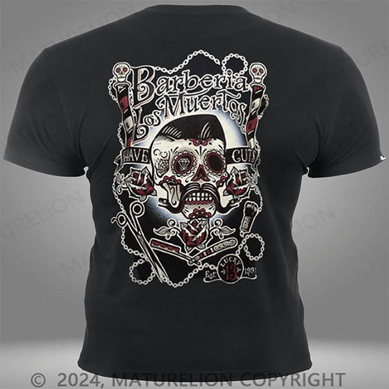 Maturelion Barberia Los Muertos Pocket T-Shirt