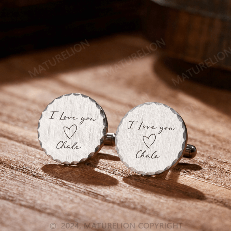 Maturelion Custom  Mens Cufflinks Groomsmen Gift