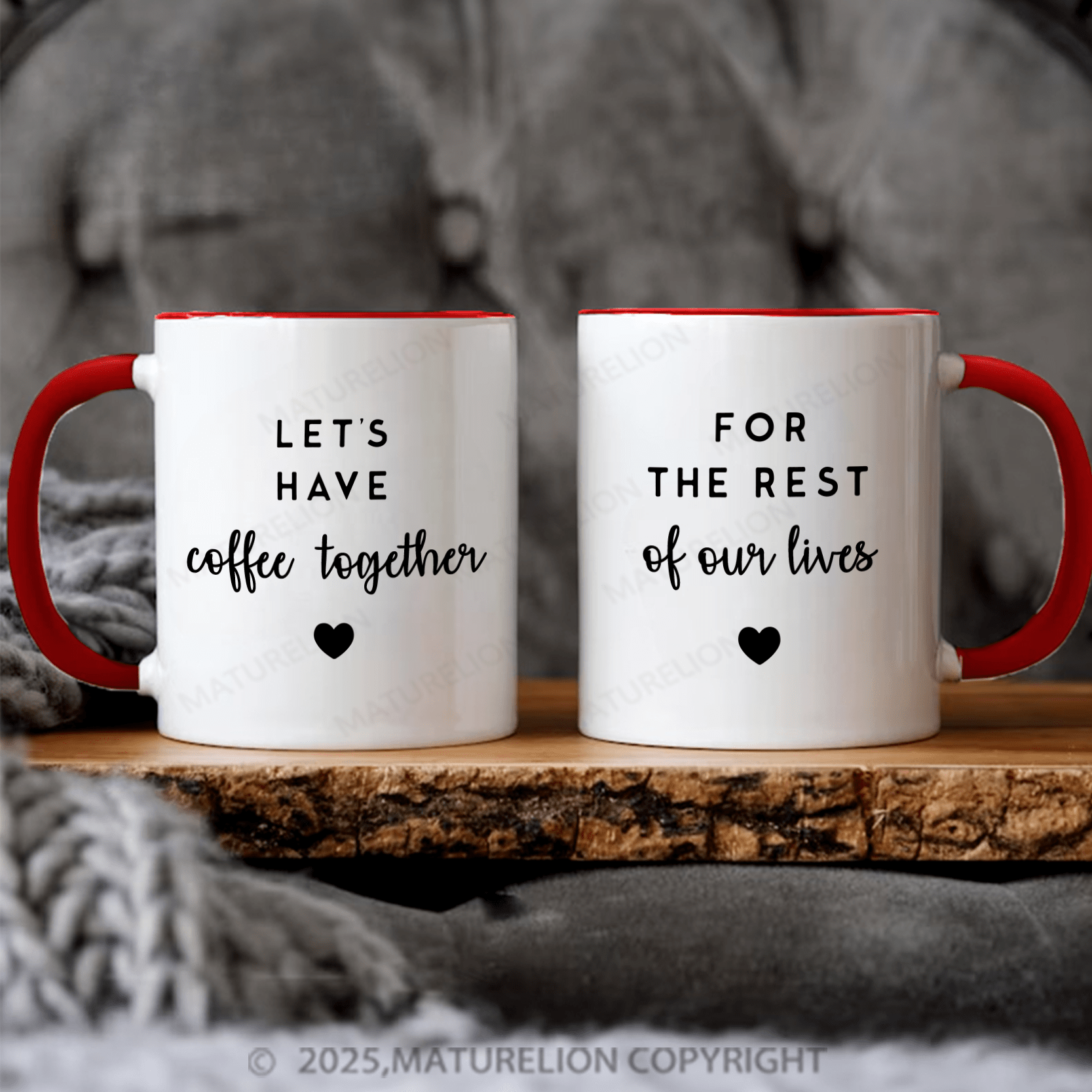 Maturelion Couple Mug Set Custom Couple Coffee Mug Set