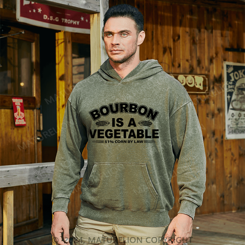 Matuerlion Men's Bourbon Is A Vegetable 51% Corn By Law Washed Hoodies