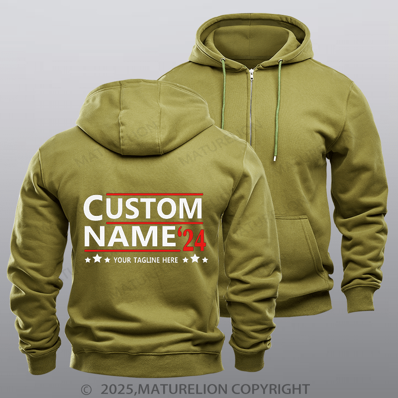 Maturelion  Men's Hoodie  Personalized Election Hoodie  Zipper Hoodie