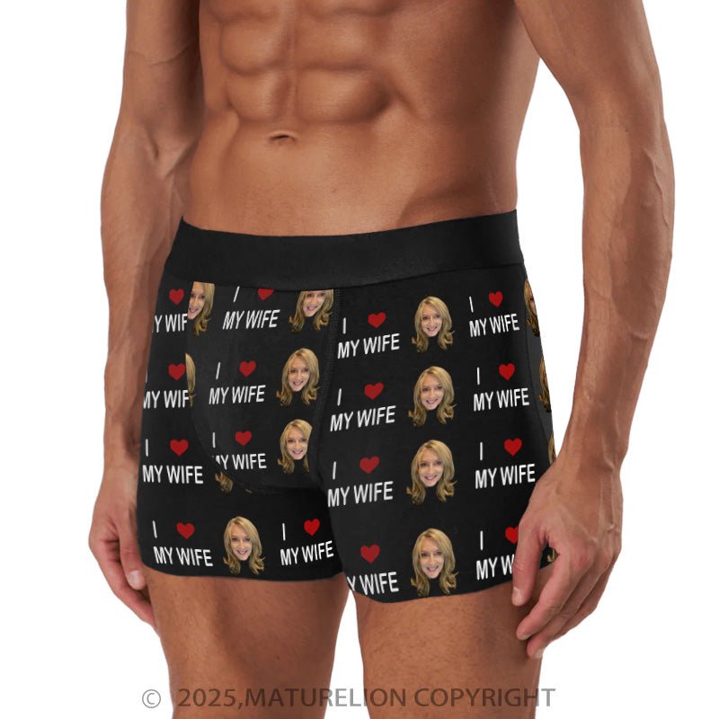 Maturelion Men's Boxers Photo Underwear Customization