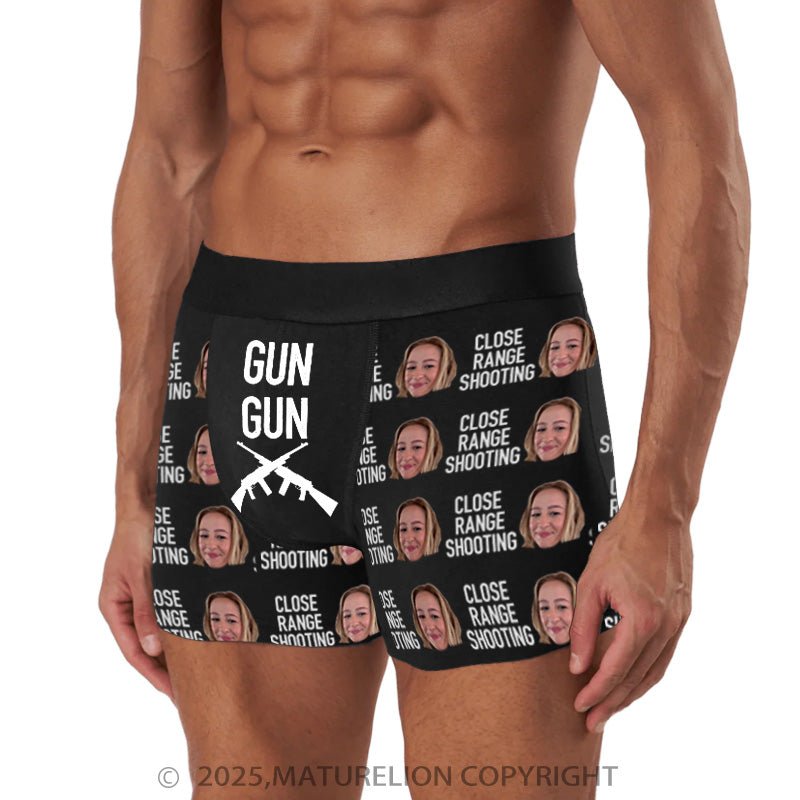 Maturelion Men's Boxers Personalized Photo Adventure Underwear