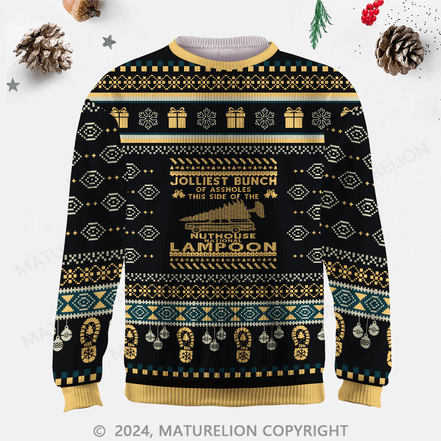 Maturelion Colliest Bunch Of Assholes This Side Of The Nuthouse National Lampoon Ugly Sweater