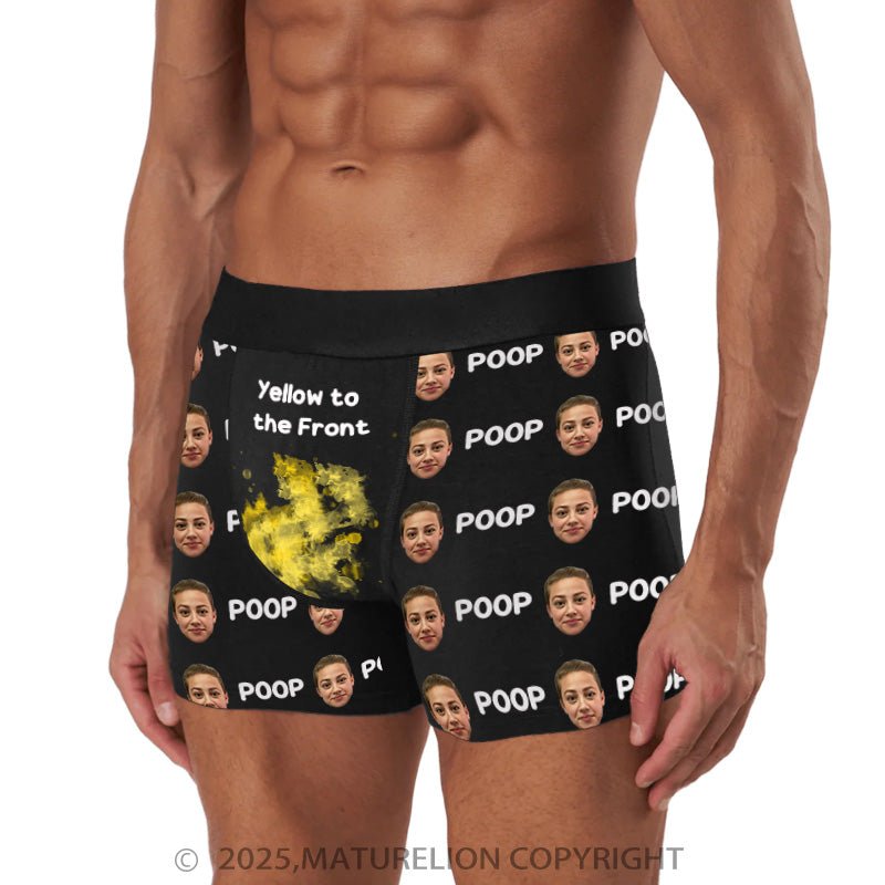 Maturelion Men's Boxers Unique Photo Flirtation Underwear