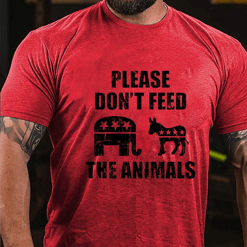 Please Don't Feed The Animals Cotton T-shirt