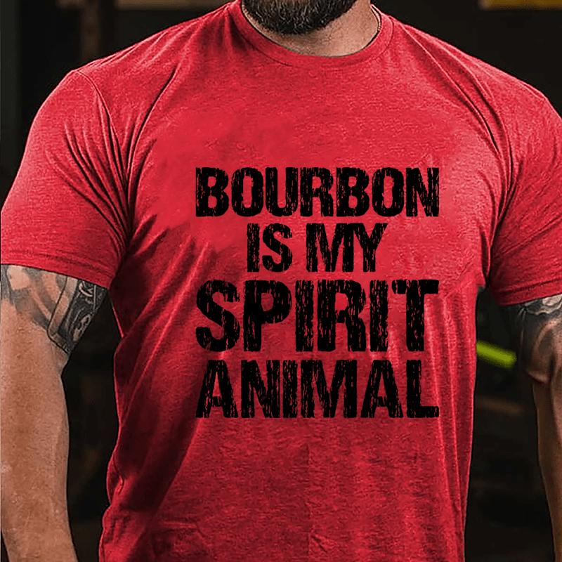 Bourbon Is My Spirit Animal Cotton T-shirt